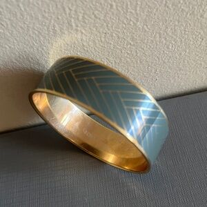 J. CREW signed Wide
Gold and Blue Chevron Bangle